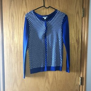 Blue and grey cardigan